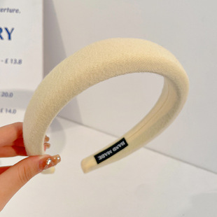 Dopamine headband female 2024 New High skull top pressure hair non-slip hair band headband face wash wide edge hair clip headdress