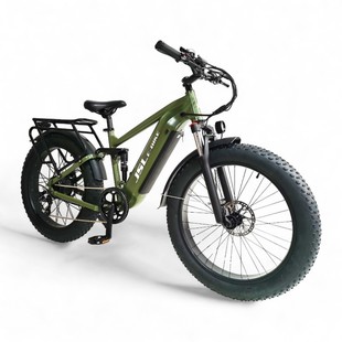 (Export Only)2024 New Aluminum Alloy 26inch Full Shock Absorber Fat Tire Electric Bicycle