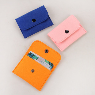 Factory direct felt portable coin purse exquisite bank card bus card bag coin bag
