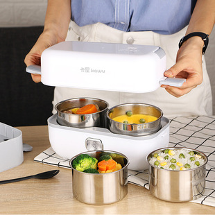 Card House Electric Lunch Box Heat Preservation Heating Double Layer Plug-in Mini Work with Meal MD-628
