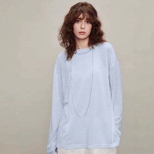 Siyuan Normcore Row Style Tencel нежная телесная деконструированная футболка большого размера с рукавами «летучая мышь» для похудения, защита от солнца 7805