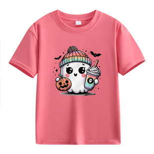 Children's Clothing Parent-Child Class Clothing Clothing Summer Solid Color Cute Graphic Printing Cotton Short-Sleeved T-Shirt Fixed Printing logo