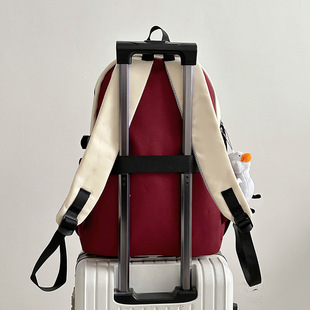 Cross-border Large Capacity Backpack Junior High School Students and College Students Simple Leisure Schoolbag High-value Commuter Fashion Travel Bag