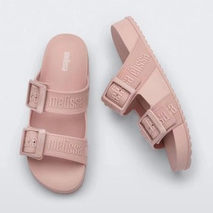 2024 Melissa Slippers Flat Platform Wide Face Casual Shoes Buckle Alphabet Jelly Shoes Melissa Cozy