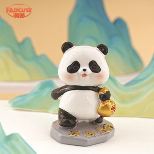 Buddha's Healing Panda Resin Desktop Small Ornaments Office Decompression Decorations Station Home Living Room Decoration Gifts