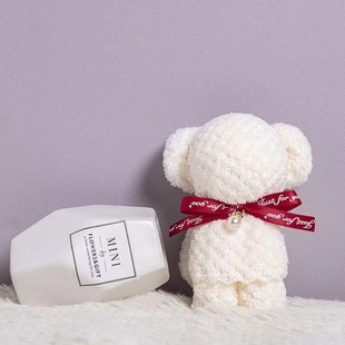 Coral Fleece Cute Bear Square Bridesmaid Best Man Accompanying Gift Opening Ceremony Shop Gift Pineapple Small Towel