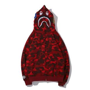 Японский модный бренд Ape Bape Shark Head 3D с цифровым принтом, мужская спортивная толстовка с капюшоном, куртка