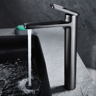 All copper black gold faucet hot and cold water rose gold gun gray simple bathroom single hole basin sink faucet