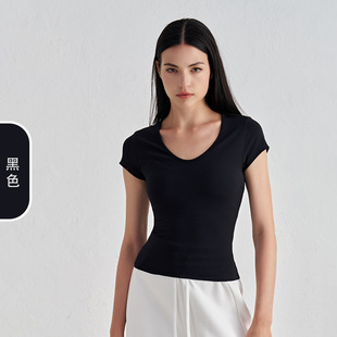 Comfortable Sports Short-sleeved Fitness Top Casual Yoga Clothing High-end Sense Tight Waist Slimming Yoga T-shirt for Women