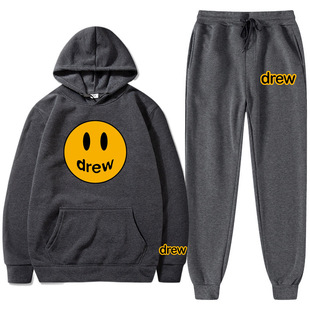Трансграничные продажи европейского и американского модного бренда Smiley Dream Star с двухкомпонентным свитером, толстовкой, спортивными брюками, мужской одеждой
