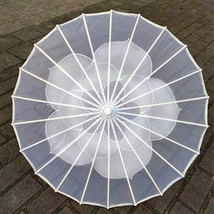Free Shipping Transparent Jasmine Open Umbrella Jasmine Sentiment Dance Performance Dai Dance Props Umbrella Handmade Umbrella Cheongsam Catwalk