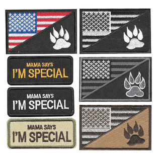 Customized National Flag Embroider Velcro Morale Badge Custom Tactical Armband Custom Cartoon Embroidered Patch Cloth Sticker