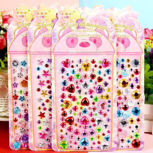 New mobile phone decoration crystal stickers love round gem stars plum blossom stickers car diamond stickers stars drill