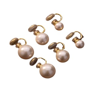Pearl Earrings Women's Ear Clip Without Ear Holes Niche High-end Sense Large Pearl Double-sided Earrings Ear Clip 2024 New Fashion