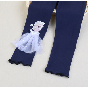 Autumn 2024 New Thin Girls Baby Cotton Leggings Children's Fashion Slim-fit All-match Trendy Children's Trendy Trousers