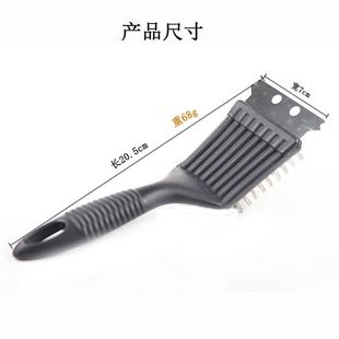 in stock Amazon BBQ Stainless Steel Wire Brush Grill Grill Tool Cleaning Brush Grill Accessories Tail Brush