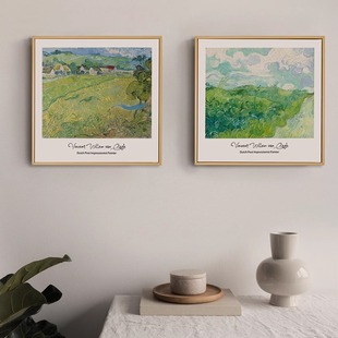 Van Gogh Monet Restaurant Decorative Painting Landscape Living Room Sofa Background Wall Painting World Famous Painting Bedroom Bedside Fresco