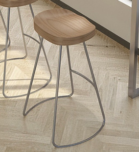 Nordic solid wood bar table home living room wall narrow table high bar table milk tea shop coffee shop bar table and chair combination
