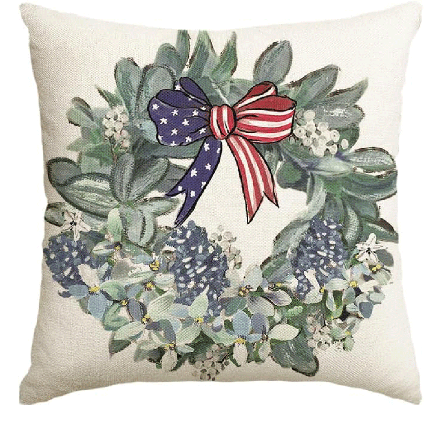 American Style Independence Day New Pillowcase Square Linen Independence Day Series Printed Pillowcase Sofa Bedside Waist Cushion