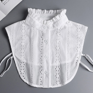 Jacquard Fake Collar High-end Women's All-match Decorative Collar Fake Collar Fake Collar Cotton Collar Simple Wood-ear Fake Collar