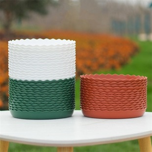 Flower pot tray thickened plastic flower plate bottom plate mat water tray flower pot mat bottom succulent round bottom support flower pot base