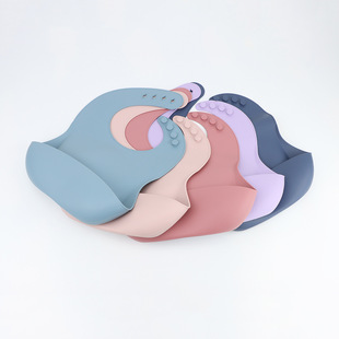 Ins Baby Food Grade Soft Silicone Food Food Bib Baby Sipper Towel Mother and Baby Feeding