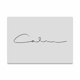 Modern minimalist Nordic abstract lines face geometric color block decorative hanging painting living room bedroom combination frameless painting