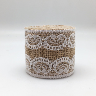 5cm Wide Lace Cloth Roll Lace DIY Handmade Christmas Ribbon Wedding Crafts Lace Jute Cloth Roll