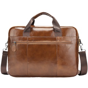 2022 new men's briefcase business handbag first layer cowhide large capacity computer bag shoulder bag wholesale