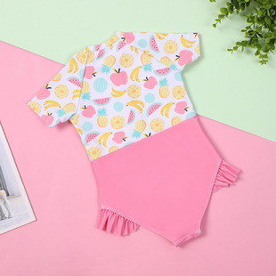 2024 New Bear Print Little Girl's Swimsuit Baby's Swimsuit