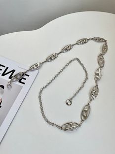 2025 New Arrival Thin Waist Chain Women's D-Word Fashionable All-Match Metal Distinctive Niche Decorative Chain Pants Waist Chain