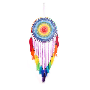 New MS0005 colorful feather dream catcher handmade decorative pendant dream catcher wall decoration wall hanging decoration