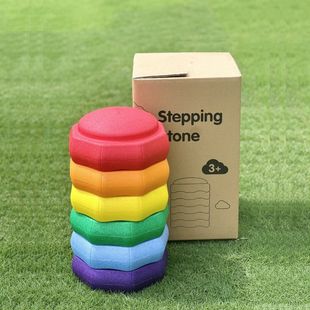 Indoor Sports Rainbow Crossing the River Stone Children's Feelings Training Equipment Parent-Child Games Kindergarten Early Education Balance Toys