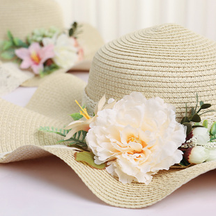 Mother's Day Floriculture Straw Hat DIY Handmade Material Package French Hat Dried Flower Hat Parent-Child Warm-up Salon Activities