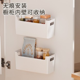 Kitchen Cabinet Door Inner Storage Box Wall Hanging Punch-free Cabinet Inner Film Hanging Rack Bathroom Toilet Storage Rack