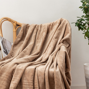Cross-border solid color flannel blanket sofa air conditioning blanket gift blanket coral fleece nap foreign trade Wholesale