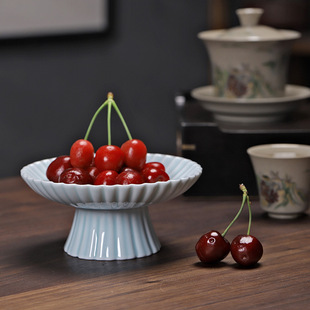Wedding Mall activity pastry dessert plate high foot small fruit saucer tea ceremony snack plate fruit saucer multi-color light luxury fruit saucer
