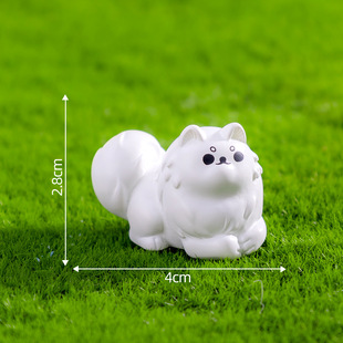 Micro Landscape Creative Cute Samoyed Puppy Doll DIY Decorations Accessories Mini Desktop Car Small Ornaments