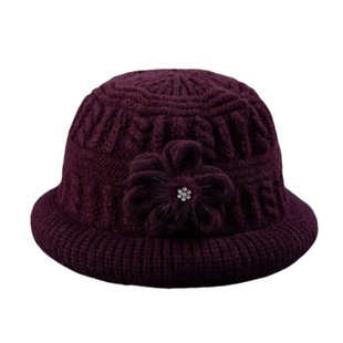 Autumn and winter middle-aged and elderly wool mother hat old lady fisherman hat children fleece-lined warm grandma knitted hat