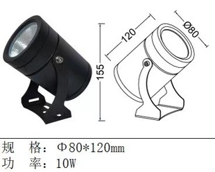 Factory Direct Outdoor Waterproof Lawn Light Ground Plug Light in the Wall Courtyard Landscape COB Spotlight Shell Kit