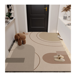 Home Floor Mat Nordic Simple Door Entrance Mat Advanced Wipe-Free Mat Cuttable Leather Floor Mat