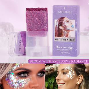 Cross-border Glittering Stick Hair Face Mermaid Scales Sequin Cream Lip Body Phantom Stage Makeup Eye Shadow