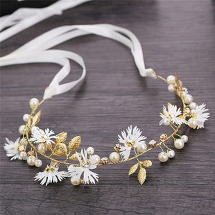 AliExpress Super Fairy Headband Flower Garland Hair Band Mori Girl Bride Crown Sweet Korean Wedding Yarn Headwear