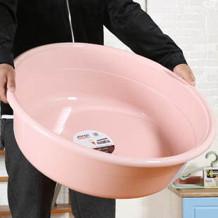 Large Laundry Basin Household Large Extra-large Plastic Basin No. Bathing Thickened Plastic Basin Round Large Round Cross-border Free Shipping