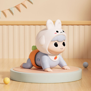 Детские игрушки От 0 до 1 года Научитесь ползать руководство Head Up Практика Обучение раннему образованию Электрический ползучий ребенок 3 4 июня