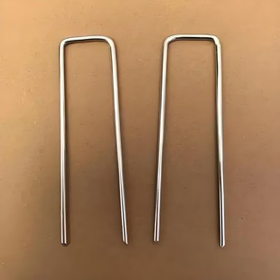U-shaped nail anti-grass cloth ground nail lawn nail gardening grid fixed nail tent nail plastic film nail galvanized steel U-shaped ground nail