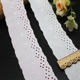 Factory spot combed embroidery perforated hollow lace cotton embroidery cotton embroidery lace