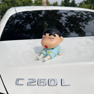 Car Cute Crayon Shin New Sitting Posture Doll Creative Car Rear Roof Personalized Decoration Center Console Car Decoration Women