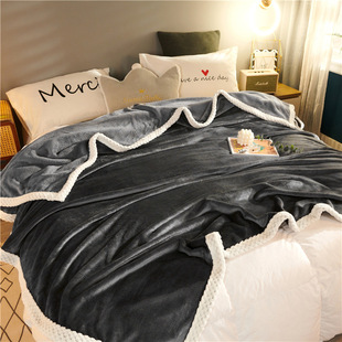 Factory wholesale solid color blanket nap blanket simple dormitory single double four seasons velvet gift padded blanket