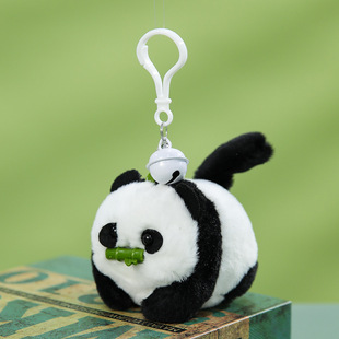 Keychain wagging tail cat plush drawstring small wood dog toy kappibala doll pendant spit bubble wholesale